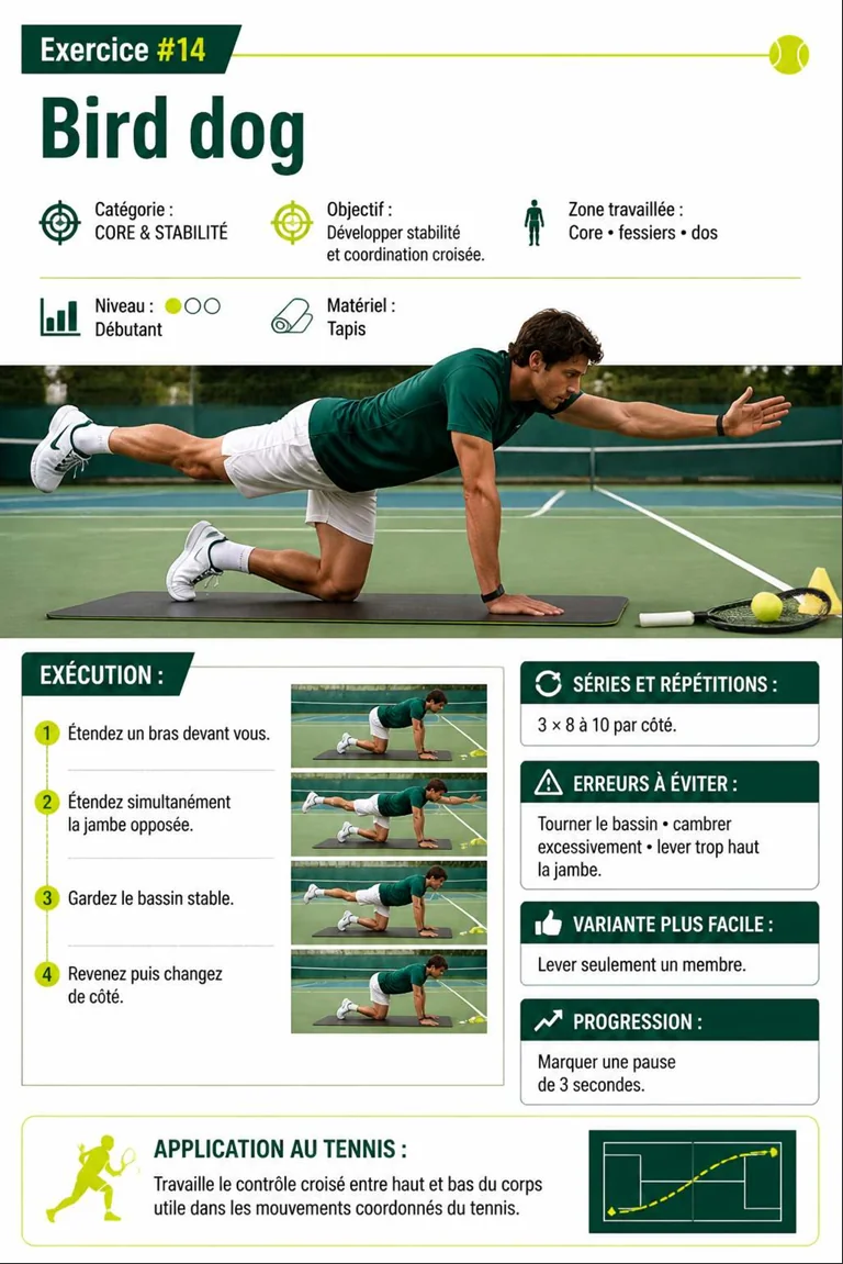 Page illustrée du guide de tennis 6