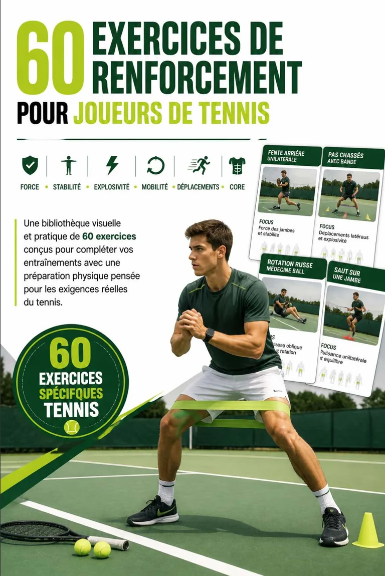 Page illustrée du guide de tennis 1